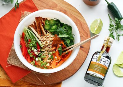 Chipotle Lemongrass Tofu Noodle Salad Bowl