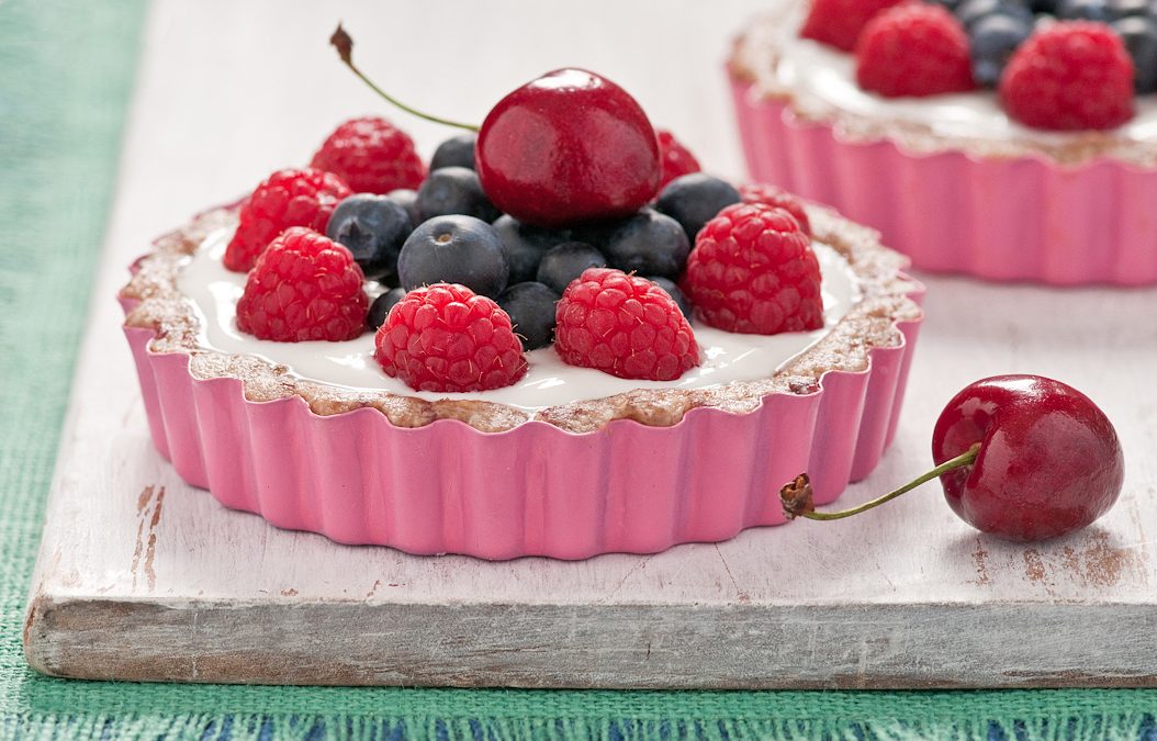 No-Bake Lavender Chai Fruit Tarts