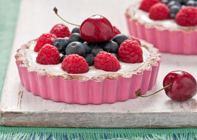 No-Bake Lavender Chai Fruit Tarts