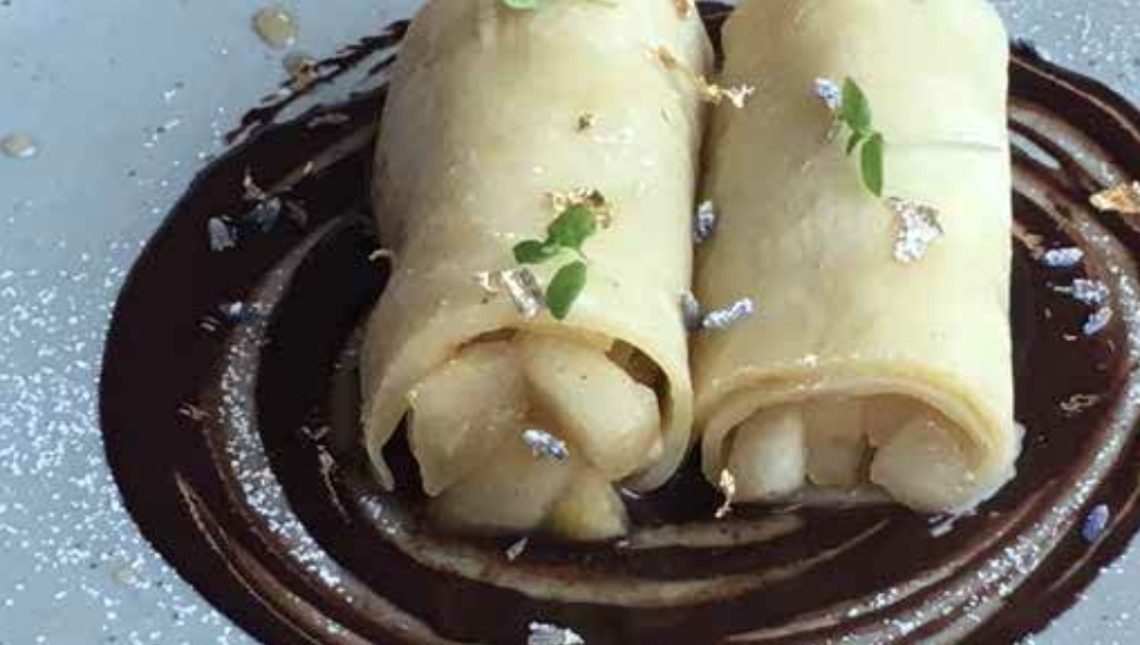 Lavender Chai Maple Crepes with Apple Filling