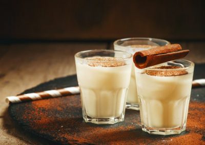 Eggnog with Pure Infused Maple Syrup Cinnamon, Nutmeg and Clove